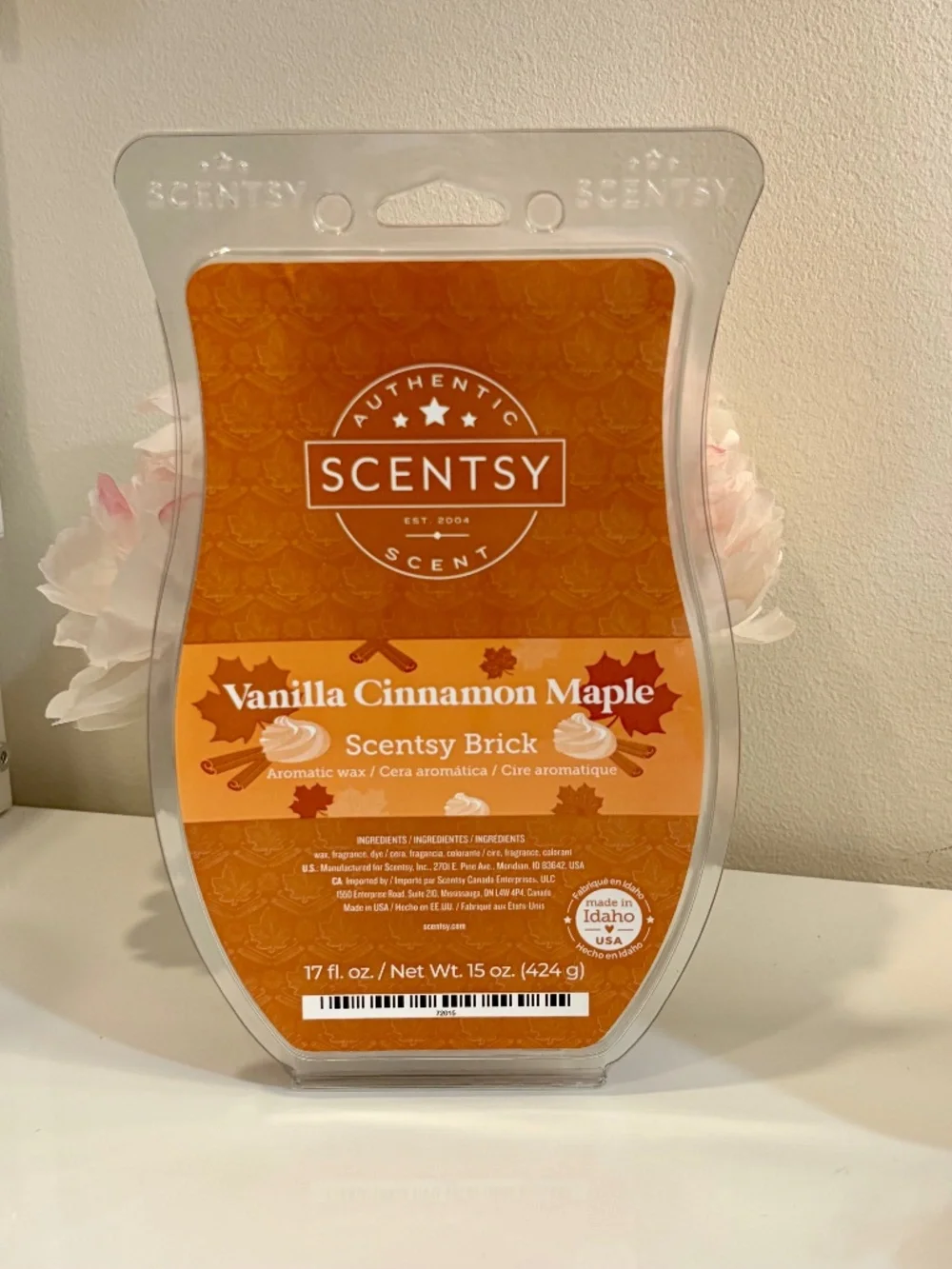 Scentsy Vanilla Cinnamon Maple Brick
